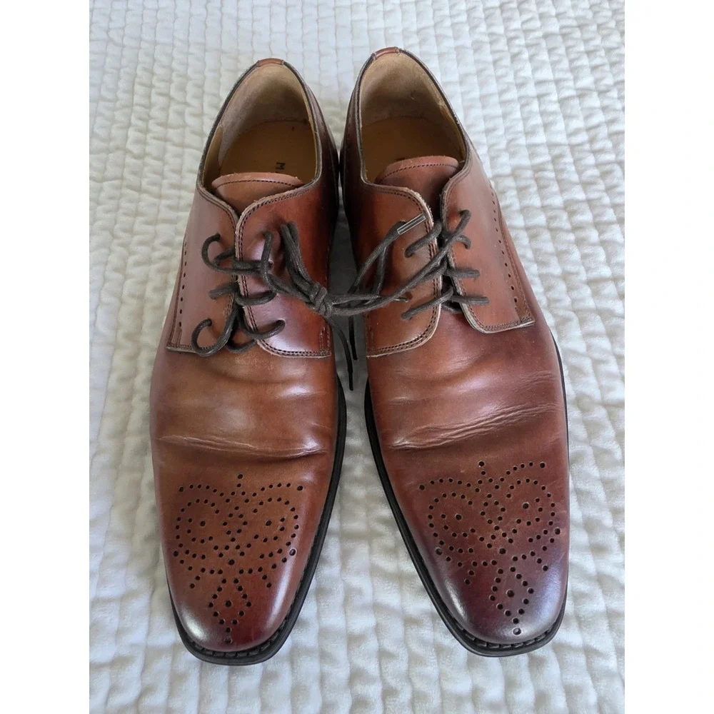 New! Magnanni 'Cantos' Medallion Cap Toe Derby Oxford Mens 7M MSRP $425